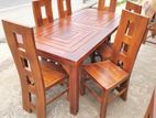 Teak Heavy Dining Table with 6 Chairs Code 87336