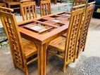 Teak Heavy Dining Table with 6 Chairs Code