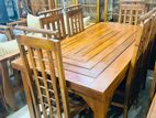 Teak Heavy Dining Table with 6 Chairs---//---