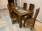 Teak Heavy Dining Table with 6 Chairs