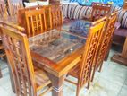 Teak Heavy Dining Table with 6 Chairs--//--::-::