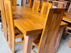 Teak Heavy Dining Table with 6 Chairs