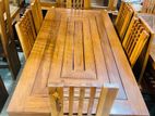 Teak Heavy Dining Table with 6 Chairs