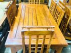 Teak Heavy Dining Table with 6 Chairs::-::