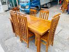 Teak Heavy Dining Table with 6 Chairs