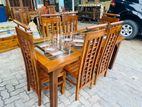 Teak Heavy Dining Table With 6 Chairs