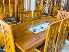 Teak Heavy Dining Table with 6 Chairs