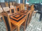 Teak Heavy Dining Table with 6 Chairs