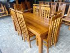 Teak Heavy Dining Table with 6 Chairs