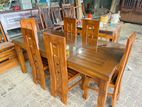 Teak Heavy Dining Table with 6 Chairs