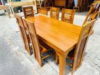 Teak Heavy Dining Table With 6 Chairs