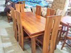 Teak Heavy Dining table with 6 Chairs - tlhs2411