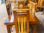 Teak Heavy Dining Table With 6 Two Tone Chairs...