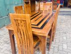 Teak Heavy Dining Table with Chairs 6ftx3ft TDT0250