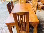 Teak --Heavy-- Dinning Table Chairs 6ftx3ft TDT2602