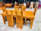 Teak Heavy Dinning Table with Chairs 6ftx3ft TDT2102