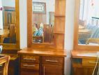 Teak Heavy Dressing Table with Stool and Top Light Code618