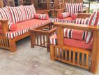 Teak Heavy Ex Large Panda Sofa Set with Stone Table Code 82736