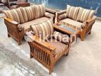 Teak Heavy Larag sofa set with stone table code 38476