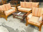 Teak Heavy Larag Sofa Set with Stone Table Code 43867