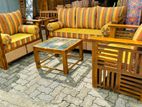 Teak Heavy Larag sofa set with stone table code 82727