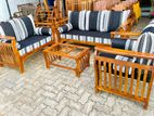 Teak Heavy Larag Sofa Set with Stone Table Code 82827