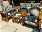 Teak Heavy Larag Sofa Set with Stone Table Code 82837