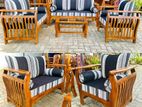 Teak Heavy Larag Sofa Set with Stone Table Code 83376