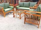 Teak Heavy Larag Sofa Set with Stone Table Code 83636