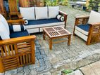 Teak Heavy Larag Sofa Set With Stone Table Code 83736