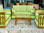 Teak Heavy Larag Sofa Set with Stone Table Code 83736