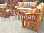 Teak Heavy Larag sofa set with stone table code 83736