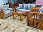 Teak Heavy Larag Sofa Set with Stone Table Code 83737