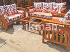 Teak Heavy Larag Sofa set with stone table code 83747