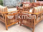 Teak Heavy Larag sofa set with stone table code 83847