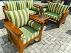 Teak Heavy Larag Sofa Set With Stone Table Code 93827