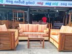 Teak Heavy Larga Sofa Set with Stone Table Code 83836
