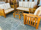 Teak Heavy Large Box Sofa Set with Stone Table Code 82827