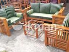 Teak Heavy Large Box Sofa Set with Stone Table Code 83736