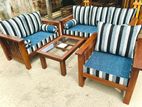 Teak Heavy Large Box Sofa Set with Stone Table Code 88237