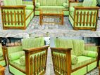 Teak Heavy Large Indain Box Sofa Set with Stone Table Code 82726