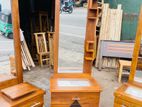 Teak Heavy Large Modern Box Dressing Table with LED Makeup Light