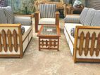 Teak Heavy Large Sofa Set with Stone Table Code 82736