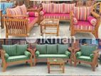 Teak Heavy Large Sofa Set with Stone Table Code 83736