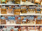 Teak Heavy Large Sofa Set with Stone Table Code 83736