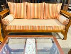 Teak Heavy Large Sofa Set with Stone Table Code 83737