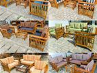 Teak Heavy Large Sofa Set with Stone Table Code 83737