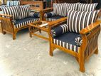 Teak Heavy Large Sofa Set With Stone Table Code 93736