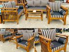 Teak Heavy Large Sofa Set with Stone Table Code 93837