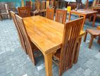 Teak Heavy Legs Dining Table With 6 Chairs "6x3"